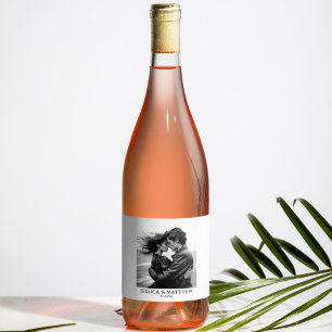 Black & White Photo  Sparkling Wine Label