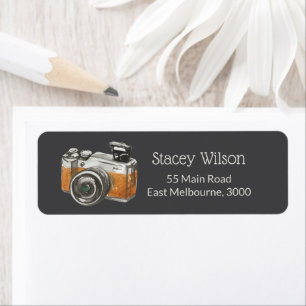 Black & White Photographer Packaging Label