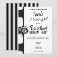 Black White Photoshoot Photography Birthday Party