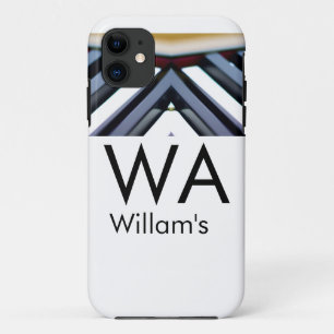 Black white piano keys add name initial letter mon Case-Mate iPhone case