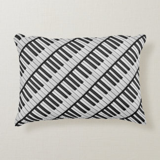 Black & White Piano Keys Decorative Cushion