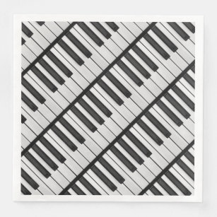 Black & White Piano Keys Napkin