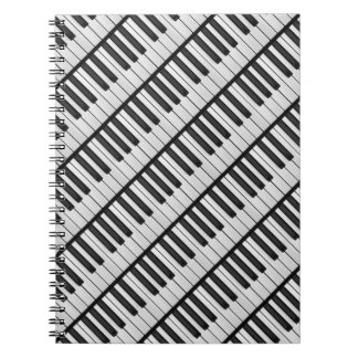 Black & White Piano Keys Spiral Notebook