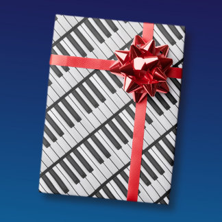 Black & White Piano Keys Wrapping Paper