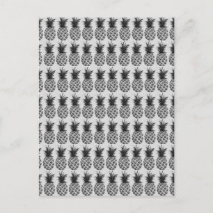 Black&white pineapple postcard