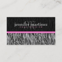 Black White & Pink Animal Print-Zebra Stripes