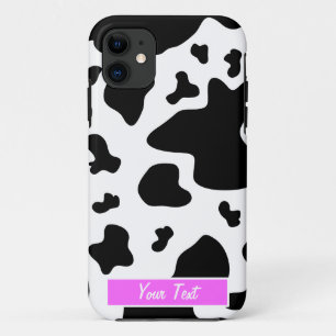 Black/White Pink Cow Print - Personalise Case-Mate iPhone Case