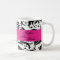 Black, White, Pink Damask Mother of the Bride Mug
