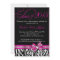 Black White Pink Zebra Graduation Invitation