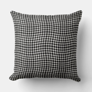 Black White Plaid Checker Seamless Pattern Cushion