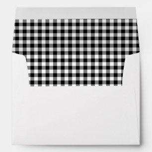 Black & White Plaid - Envelope