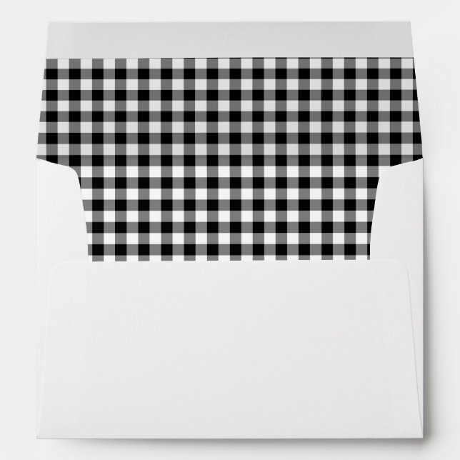 Black & White Plaid - Envelope (Back (Bottom))