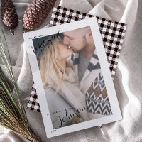 Black & White Plaid  Merry & Married Photo