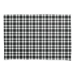 Black White Plaid Pattern Pillowcase