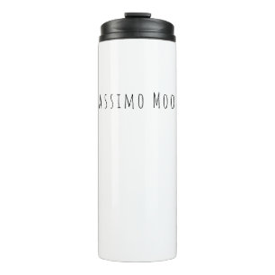 Black White Plain Elegant Casual Own Name Thermal Tumbler