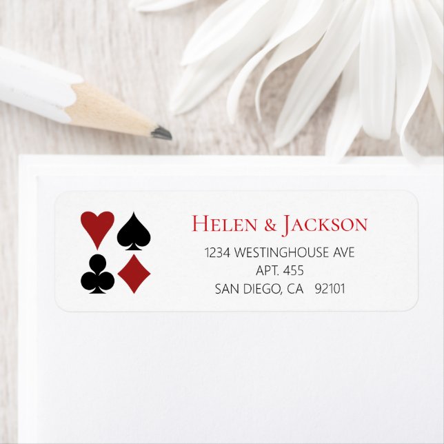 Black White Playing Card Suits Las Vegas Wedding (Insitu)