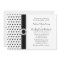 Black White Polka Dot Jewel Wedding Invitation