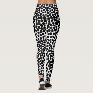 Black & white polka dot leggings
