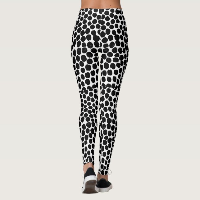 Black & white polka dot leggings (Back)