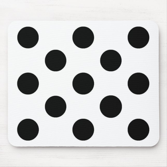 Black white polka dot - Mousepad (Front)
