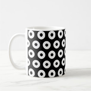 Black/White Polka Dot Pattern Coffee Mug