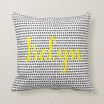 Black & White Polka Dot Pillow with Name