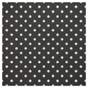 Black White Polka Dot Spot Pattern Fabric