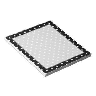 Black White Polka Dot Spot Pattern Notepad