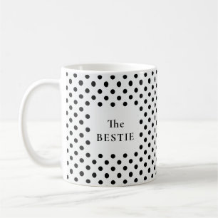 Black & White Polka Dot The BESTIE Coffee Mug