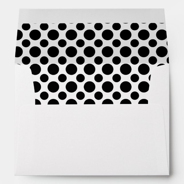 Black White Polka Dots Big and Small Envelopes (Back (Bottom))