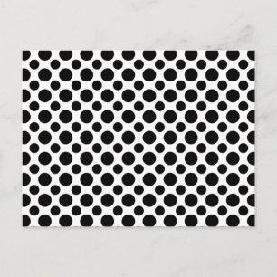 Black White Polka Dots Big and Small Postcard