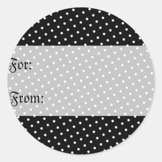 Black & White Polka Dots Gift Tag