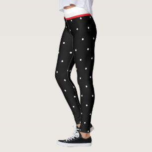 Black White Polka Dots Leggings