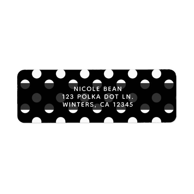 Black & White Polka Dots Party Invitation (Front)