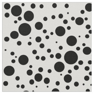 black & white polka dots pattern fabric