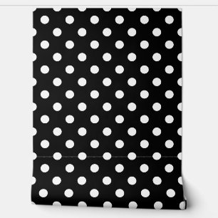 Black White Polka Dots Pattern Wall Decor