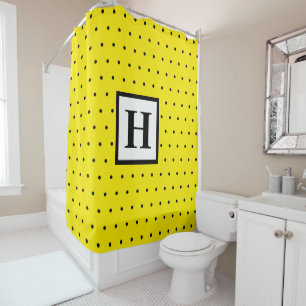 Black & White Polka Dots Shower Curtain