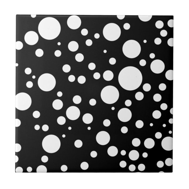 black white polka-dots tile (Front)
