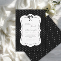 Black White Polkadots Elegant Bridal Shower