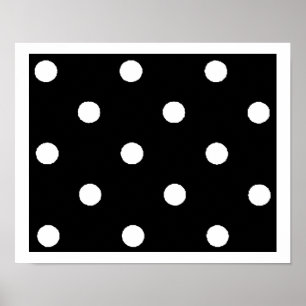 black & white polkadots poster