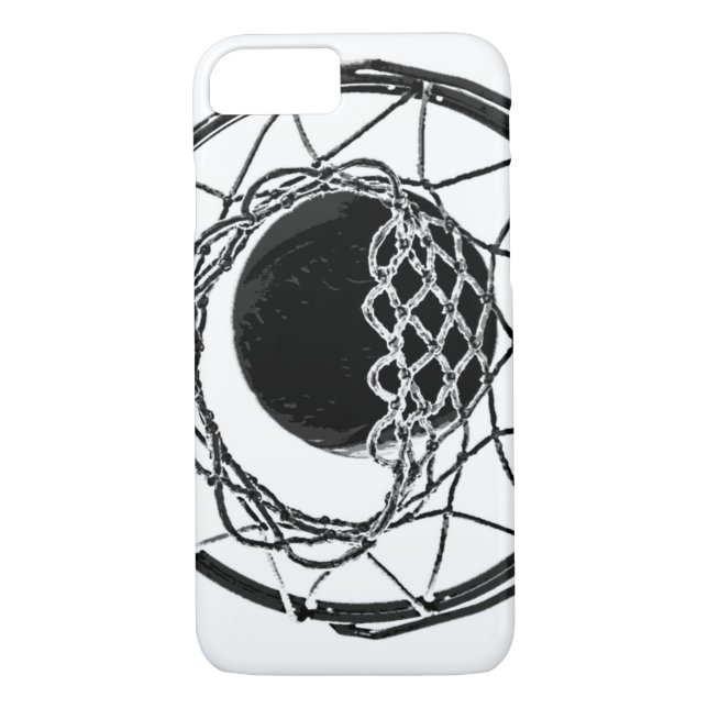 Black & White Pop Art Basketball Case-Mate iPhone Case (Back)