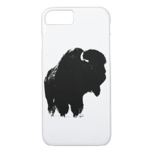 Black & White Pop Art Bison Buffalo Case-Mate iPhone Case