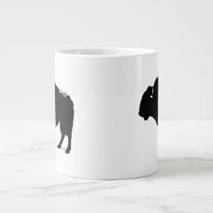 Black & White Pop Art Buffalo Bison Large Coffee Mug