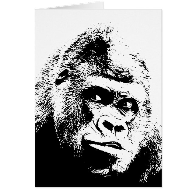 Black White Pop Art Gorilla (Front)