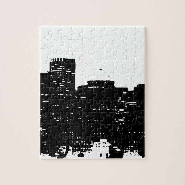 Black White Pop Art New York City Jigsaw Puzzle (Vertical)