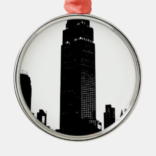 Black & White Pop Art New York Metal Tree Decoration