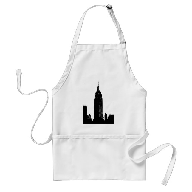 Black & White Pop Art New York Standard Apron (Front)