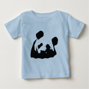 Black White Pop Art Panda Baby T-Shirt