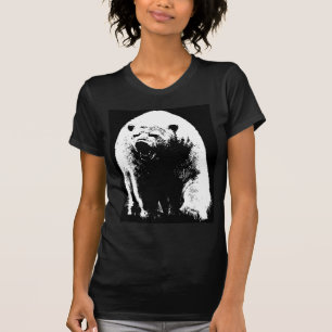 Black & White Pop Art Polar Bear T-Shirt