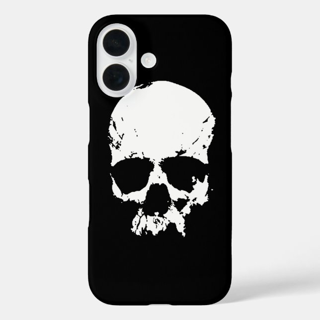 Black & White Pop Art Skull Case-Mate iPhone Case (Back)
